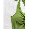 image:imageMakeMeChic Womens Backless Halter Tank Top Twist Sexy Cute Summer Going Out TopsGreen