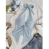 image:imageMakeMeChic Womens Backless Halter Tank Top Twist Sexy Cute Summer Going Out TopsLight Blue
