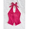 image:imageMakeMeChic Womens Backless Halter Tank Top Twist Sexy Cute Summer Going Out TopsRed Violet