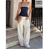 image:imageMakeMeChic Womens Boho Tops Y2K Floral Lace Spaghetti Strap Camisole Sleeveless Zip Back Tank TopBlue