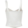 image:imageMakeMeChic Womens Floral Lace Tank Crop Tops Sleeveless Fitted Going Out Bustier CorsetWhite