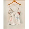 image:imageMakeMeChic Womens Floral Satin Wrap Camisole V Neck Ruched Spaghetti Strap Dressy Elegant TopsMulticolor