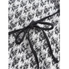 image:imageMakeMeChic Womens Houndstooth Plaid Vest Tops Trendy Dressy Blouse Tops Button Wasitcoat For Work OfficeBlack and White