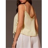 image:imageMakeMeChic Womens Lace Camisole Tops Summer Party Sleeveless Tie Side Spaghetti Strap Tank TopYellow