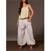 image:imageMakeMeChic Womens Lace Camisole Tops Summer Party Sleeveless Tie Side Spaghetti Strap Tank TopYellow