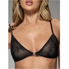 image:imageMakeMeChic Womens Lace Wireless Bralette Spaghetti Strap Lingerie Bra Everyday BrasBlack