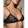 image:imageMakeMeChic Womens Lace Wireless Bralette Spaghetti Strap Lingerie Bra Everyday BrasBlack