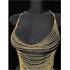 image:imageMakeMeChic Womens Open Back Chain Halter Top Sleeveless Party Night Out Club Crop TopsGold