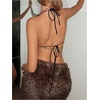 image:imageMakeMeChic Womens Open Back Chain Halter Top Sleeveless Party Night Out Club Crop TopsGold