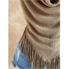 image:imageMakeMeChic Womens Open Back Halter Top Draped Cowl Neck Fringe Summer Boho Vacation TopsKhaki