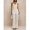 image:imageMakeMeChic Womens Open Back Halter Tops Backless Fitted Going Out Tank TopApricot