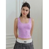 image:imageMakeMeChic Womens Rhinestone Sleeveless Y2k Crop Tank Top Sparkly Fitted Square Neck Top Summer Going Out TopsMauve Purple