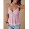 image:imageMakeMeChic Womens Sequin Babydoll Tank Top Peplum Flowy Spaghetti Strap Y2k Cute Cami Going Out TopsLight Pink