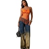image:imageMakeMeChic Womens Sequin Tube Top Fringe Y2K Tassel Mesh Sheer Rave Sparkly Party TopsOrange