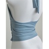 image:imageMakeMeChic Womens Sparkly Halter Tops Y2k Backless Deep V Neck Rave Crop TopsBlue