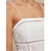 image:imageMakeMeChic Womens Summer Camisole Tops Crop Cowboy Spaghetti Strap Frill Trim Sleeveless Eyelet Tank TopWhite