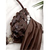 image:imageMakeMeChic Womens Summer Sequin Halter Crop Tank Top Y2k Sparkly Draped Backless Going Out TopsCoffee Brown