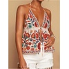 image:imageMakeMeChic Womens Tropical Halter Tank Tops Tie Backless Summer Boho Camisole Crop TopsMulticolor