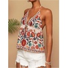 image:imageMakeMeChic Womens Tropical Halter Tank Tops Tie Backless Summer Boho Camisole Crop TopsMulticolor
