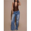 image:imageMakeMeChic Womens Y2k Party Satin Halter Top Tie Open Back Low Cut Fitted TopsCoffee Brown