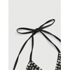 image:imageMakeMeChic Womens Y2k Tie Backless Halter Crop Tops Rivet Studded Sleeveless Party Club TopBlack