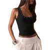 image:imageMAKEMECHIC Womens Summer Punk Y2K Tank Top Rivet Studded Wide Strap Sleeveless Crop TopsBlack