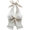 image:imageMakeMeChic Womens Backless Halter Tank Top Twist Sexy Cute Summer Going Out TopsBeige