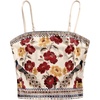 image:imageMakeMeChic Womens Floral Camisole Sleeveless Spaghetti Strap Summer Boho Crop Tank TopsRed
