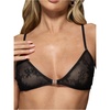 image:imageMakeMeChic Womens Lace Wireless Bralette Spaghetti Strap Lingerie Bra Everyday BrasBlack