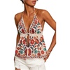 image:imageMakeMeChic Womens Tropical Halter Tank Tops Tie Backless Summer Boho Camisole Crop TopsMulticolor