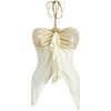 image:imageMakeMeChic Womens Y2k Halter Tops Backless Mesh Seashell Ruched Ruffle Summer Going Out TopApricot