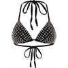 image:imageMakeMeChic Womens Y2k Tie Backless Halter Crop Tops Rivet Studded Sleeveless Party Club TopBlack
