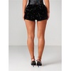 image:imageMAKEMECHIC Womens Summer Y2K Glitter Sequin Shorts Party Straight Leg Micro Mini ShortsBlack