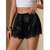 image:imageMAKEMECHIC Womens Y2K Summer Satin Floral Lace Mini Shorts Party Low Waist Micro ShortsBlack