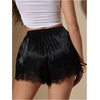 image:imageMAKEMECHIC Womens Y2K Summer Satin Floral Lace Mini Shorts Party Low Waist Micro ShortsBlack