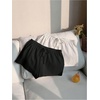 image:imageMakeMeChic Womens 2 Pack Linen Shorts Striped Gingham Summer Beach Pajama Boxer ShortsBlack White