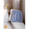 image:imageMakeMeChic Womens 2 Pack Linen Shorts Striped Gingham Summer Beach Pajama Boxer ShortsBlue White