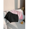 image:imageMakeMeChic Womens 2 Pack Linen Shorts Striped Gingham Summer Beach Pajama Boxer ShortsPink Striped Black