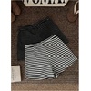image:imageMakeMeChic Womens 2 Pack Striped Micro Mini Shorts Drawstring Summer Lounge ShortsMulticolor