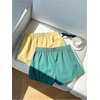 image:imageMakeMeChic Womens 2 Pack Striped Running Shorts Summer Track Workout Athletic ShortsPale Yellow