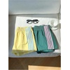 image:imageMakeMeChic Womens 2 Pack Striped Running Shorts Summer Track Workout Athletic ShortsPale Yellow