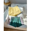 image:imageMakeMeChic Womens 2 Pack Striped Running Shorts Summer Track Workout Athletic ShortsPale Yellow