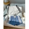 image:imageMakeMeChic Womens 2 Pack Striped Running Shorts Summer Track Workout Athletic ShortsPolka Dots White Blue