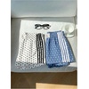 image:imageMakeMeChic Womens 2 Pack Striped Running Shorts Summer Track Workout Athletic ShortsPolka Dots White Blue
