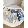 image:imageMakeMeChic Womens 2 Pack Striped Running Shorts Summer Track Workout Athletic ShortsPolka Dots White Blue