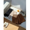 image:imageMakeMeChic Womens 3 Pack Linen Shorts Plaid Gingham Striped Summer Beach ShortsBlack Brown Apricot