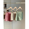 image:imageMakeMeChic Womens 3 Pack Linen Shorts Plaid Gingham Striped Summer Beach ShortsBmulticolor