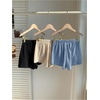 image:imageMakeMeChic Womens 3 Pack Linen Shorts Plaid Gingham Striped Summer Beach ShortsFmulticolor