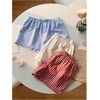 image:imageMakeMeChic Womens 3 Pack Linen Shorts Plaid Gingham Striped Summer Beach ShortsPlaidmulticolor