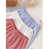 image:imageMakeMeChic Womens 3 Pack Linen Shorts Plaid Gingham Striped Summer Beach ShortsPlaidmulticolor